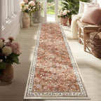 Yamaziot Washable Runner Rug 2x8 – Non Slip Boho Floral Hallway Runner Rug by Yamaziot