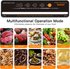 MEGAWISE Vacuum Sealer Machine, 80kPa, Built-In Cutter, Dry/Moist