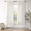 Nanspring Ivory White Linen Curtains 63 Inches Long by Nanspring