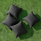 MIULEE Pack of 4 Decorative Outdoor Throw Pillow Covers Linen Waterproof Pillow - Image 4