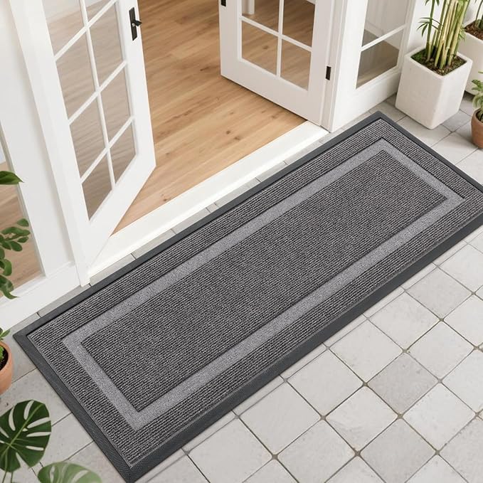 OLANLY Front Door Mat Indoor Outdoor Entrance, Waterproof All-Season, by OLANLY