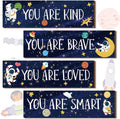 Yookeer 4 Pcs Space Room Decor for Kids Boys Outer Space Wall Art Decor