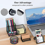 Desk Organizers set with Mesh Pen Holder Cup Office Supply(6 Piece set)
