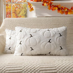 Fall Pillow Covers 18x18 Set of 2 Gray Pumpkin Decorations for Home