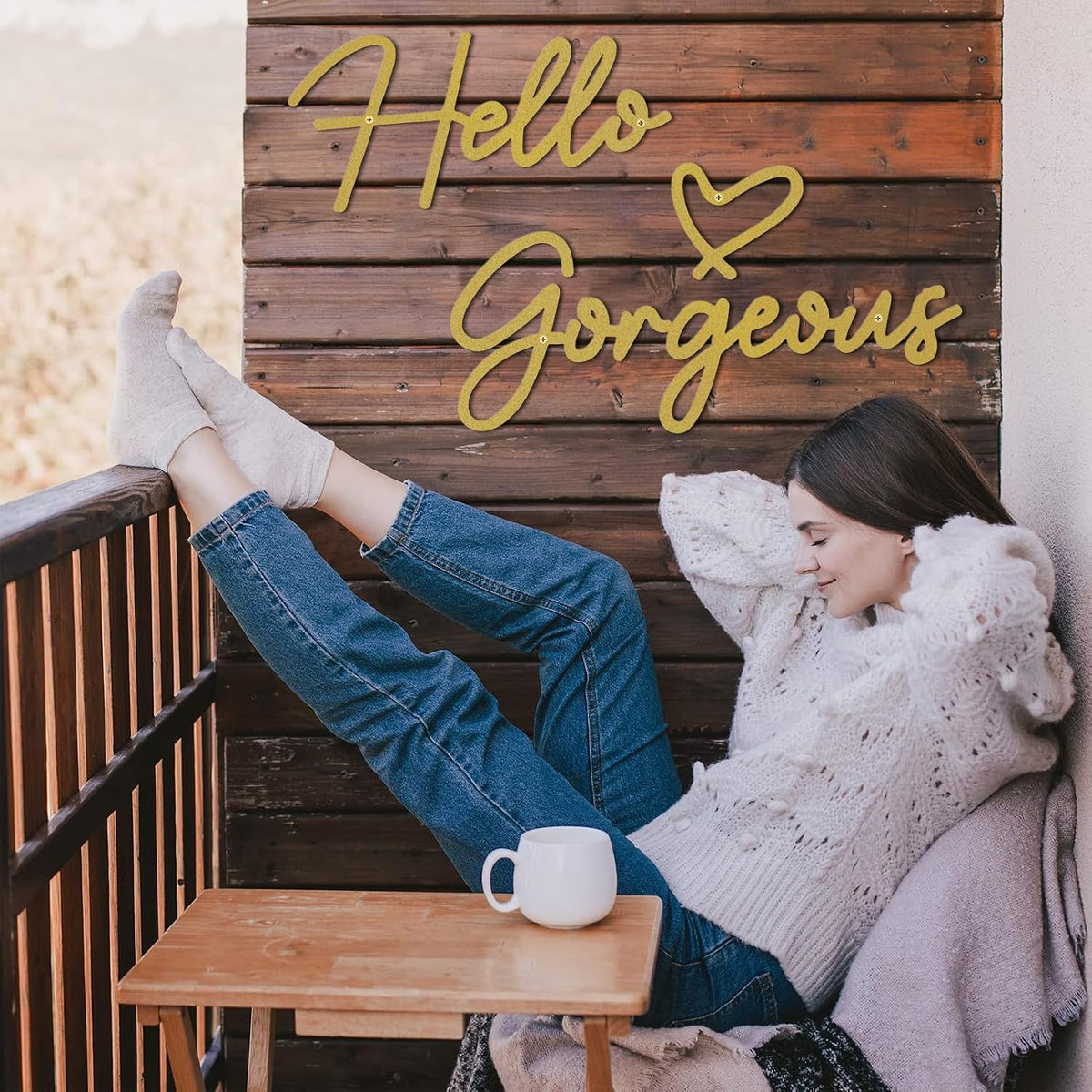 Metal Hello Gorgeous Wall Art Modern Farmhouse Wall Decor Signs