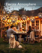 Homemory 4-Pack Beaded Solar Hanging Lanterns, Dusk to Dawn, Waterproof
