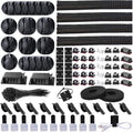 Cord Management Organizer Kit 4 Cable Sleeve split 192PCS Cable Management