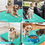 OLANLY Dog Door Mat for Muddy Paws 30x20, Paw Print Design, Absorbs Moisture - Image 7