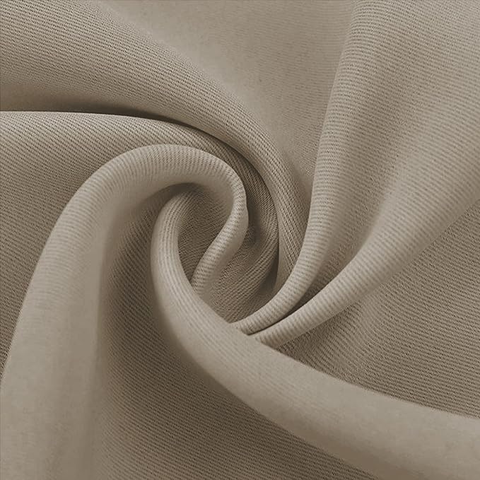NICETOWN Taupe Blackout Curtains Panels - Image 8