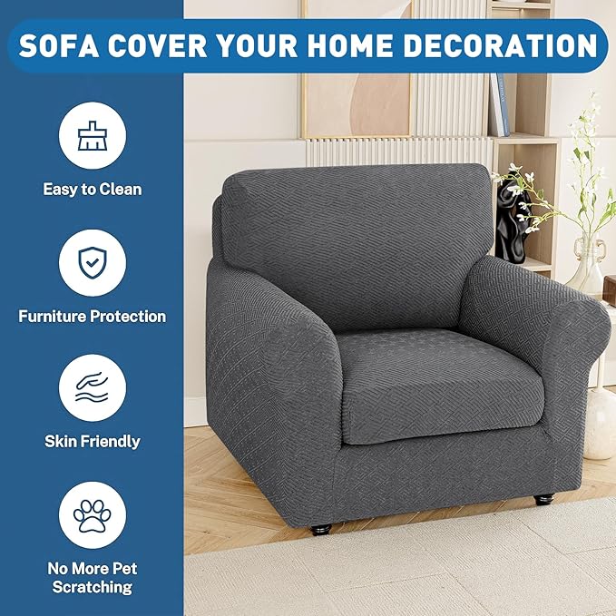 XINEAGE Couch Cushion Covers Seat Cushion Cover Thick Stretch Sofa Slipcovers 1 - Image 7