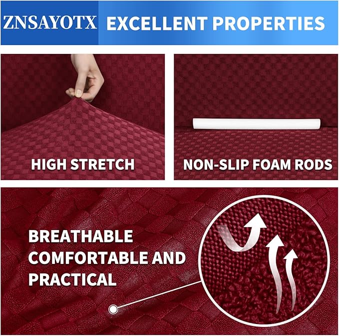 ZNSAYOTX 1 Piece Jacquard Couch Covers - Image 4