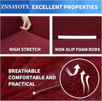 ZNSAYOTX 1 Piece Jacquard Chair Slipcovers - Image 4