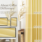 Nanspring Yellow Linen Curtains 80 Inches Long - Image 4