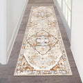 HEBE Hallway Runner Rug 2'x6' Washable Vintage Distressed Area Rugs Non Slip by HEBE