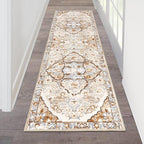 HEBE Hallway Runner Rug 2'x6' Washable Vintage Distressed Area Rugs Non Slip by HEBE