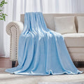 JIAHANNHA Flannel Fleece Blanket Twin Size, Light Blue Throw Blanket by JIAHANNHA