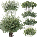 lovemoon 130 Pcs Mixed Eucalyptus Stem, Artificial Greenery Stems for Decor
