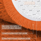 OLANLY Orange Round Rugs for Bedroom - Image 7