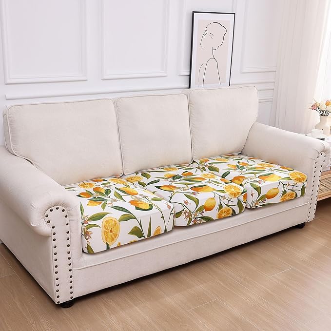 hyha Printed Couch Cushion Covers, Floral Sofa Covers Washable - Image 5