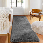 ONASAR 2x6 Grey Runner Rugs for Bedroom Living Room, Fluffy Bedside Hallway by ONASAR