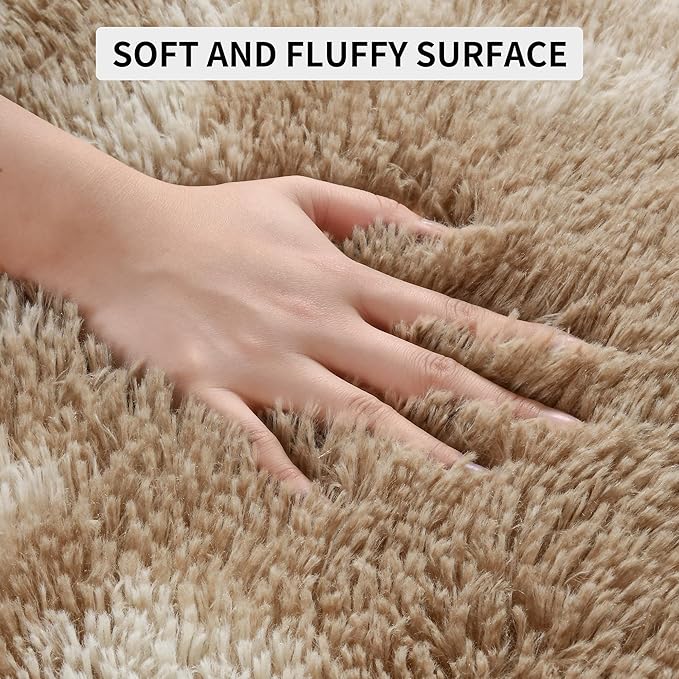 Tepook Soft Fluffy Rugs for Living Room, 5x8 Shaggy Area Rug for Bedroom - Image 7