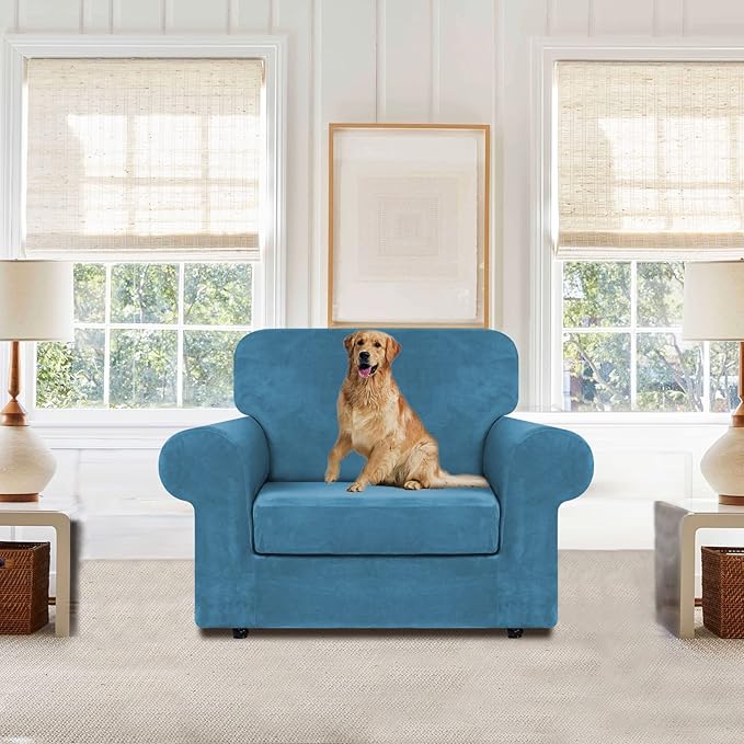 WEERRW Velvet Stretch Chair Sofa Slipcover - Image 2
