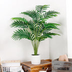 Der Rose 28" Fake Palm Tree, Artificial Plants Indoor in Modern White Pot