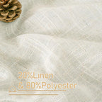 LAMIT Cream 80 inch Linen Curtains - Image 2