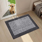 Bathroom Rugs 24x17 Non Slip Washable, Dark Grey Bath Mat - Image 2