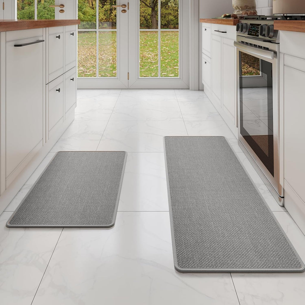 YDKGL Kitchen Rugs Kitchen Mats for Floor Non Slip Washable Gray 17"x30"