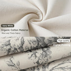 Buenohuas Farmhouse Decorative Pillow Covers 20x20 Set of 2, Vintage Botanical Floral Patterned Cushion Covers for Sofa Couch Chair Bed Living Room Home Decor Accents, Charcoal Gray