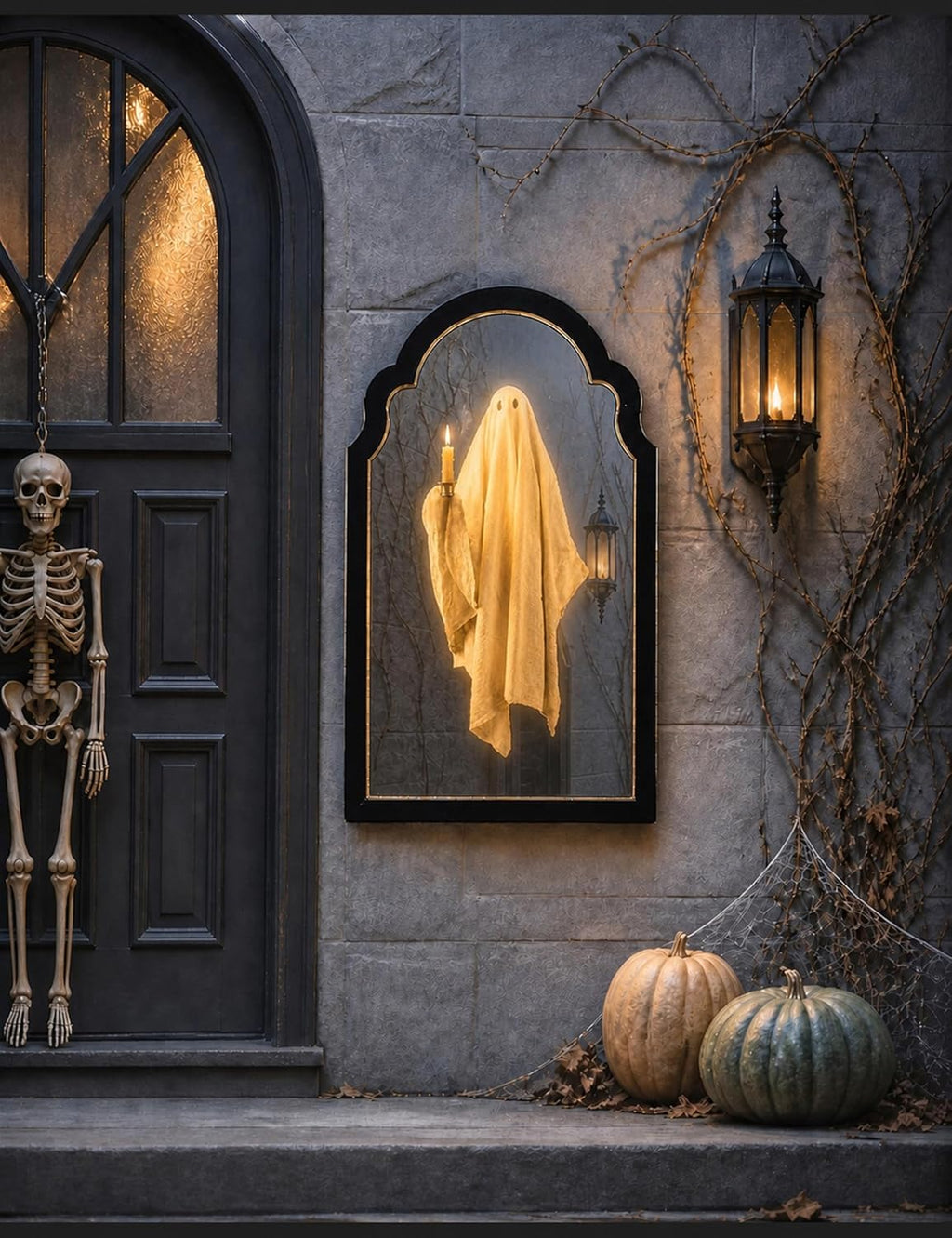 20" Haunted Ghost Mirror with LED Lights & Scary Voice Changer