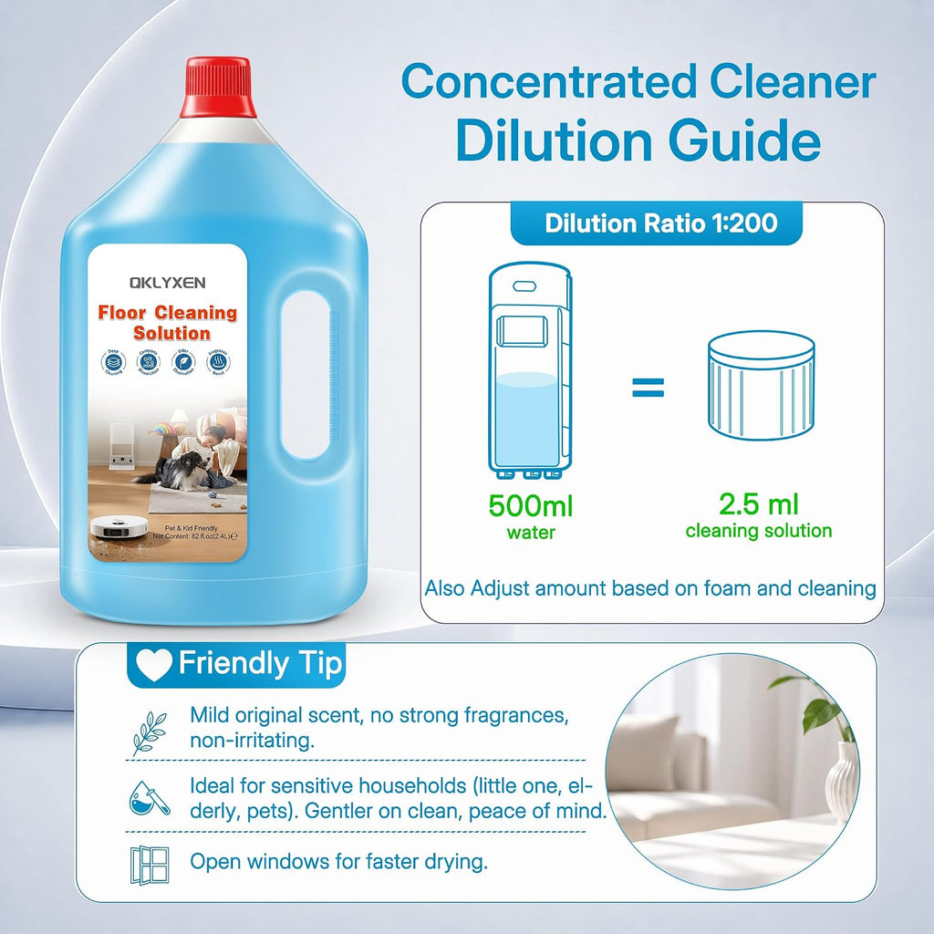 Floor Cleaning Solution Compatible with Roborock 82 FL OZ, Original