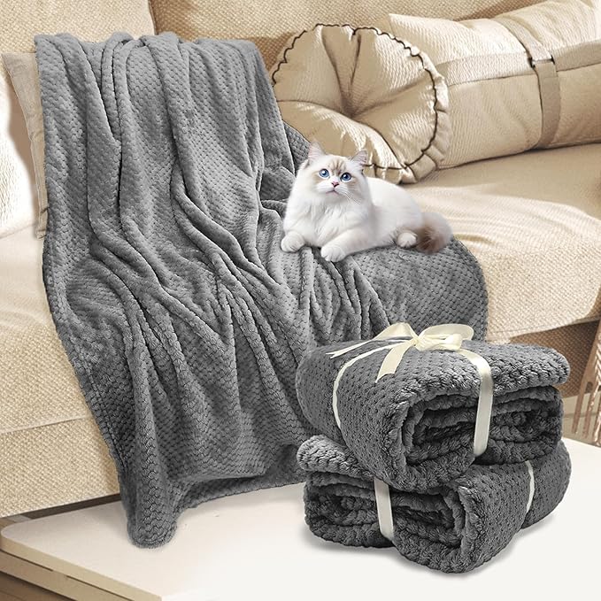 4 Pack Fleece Throw Blankets 50x60 Inches - Image 8