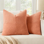MIULEE Coral Red Decorative Throw Pillow Covers 20x20 Inch by MIULEE