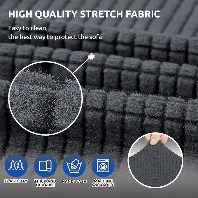 KEKUOU Stretch Sofa Cover Slipcover ，Couch Covers - Image 5