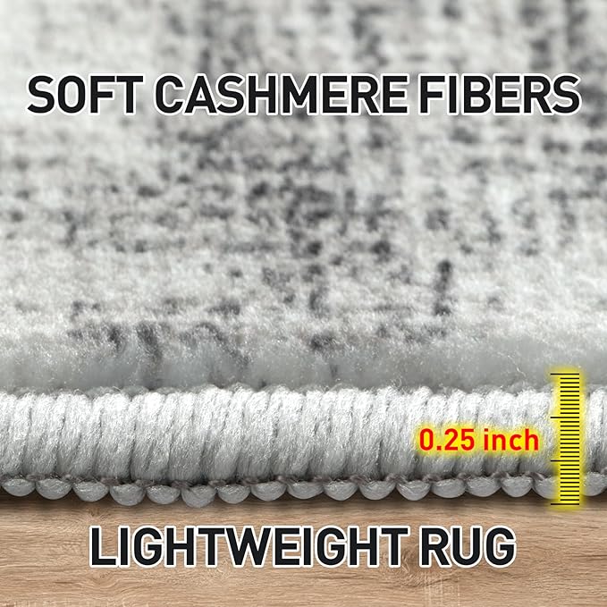 4x6 Area Rugs Washable Rug: Modern Abstract Living Room Rug Soft Anti-Skid Thin - Image 5