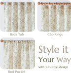 jinchan Linen Floral Curtains 100 Inch Extra Wide - Image 4