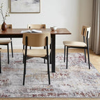 Toneed Abstract Area Rug Modern Washable Rug Soft Non Slip Rug Low Pile - Image 4