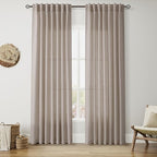 Nanspring Ecru Linen Curtains 84 Inches Long by Nanspring