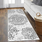 HEBE Hallway Runner Rug 2'x5' Washable Vintage Distressed Area Rugs Non Slip - Image 8