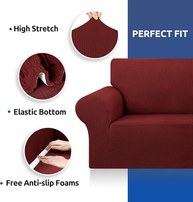 KEKUOU Stretch Oversized Sofa Slipcover 1 Piece Couch Sofa Cover Furniture - Image 7