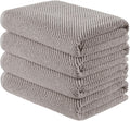 Madison Park 100% Zero Twist Cotton 4 Piece Bathroom Bath Towels, Grey