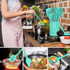 Silicone Kitchen Utensils Set, 16-Piece Silicone Cooking Utensils by Deedro