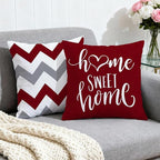 Hexagram Geometric Burgundy Pillow Covers 16x16 Set of 4, Decorative Outdoor - Image 2