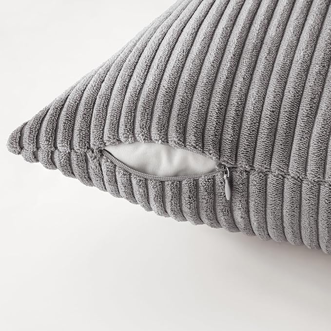 MIULEE Pack of 4 Neutral Grey Gradient Decorative Throw Pillow Covers 18x18 - Image 6