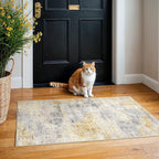 2x4 Washable Entryway Runner Rug: Abstract Small Area Rug Soft Non Slip Door Mat by Ksrau