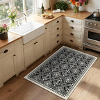 Latte&Fog 2x3 Entryway Rug, Small Modern Abstract Door Mat, Washable Kitchen Rug - Image 2