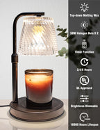 Candle Warmer Lamp with Timer Dimmable -Birthday Gifts for Women Room Decor