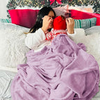 Bedsure GentleSoft Fleece Blanket Twin Size Lilac - Image 5